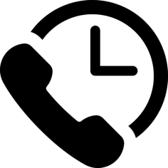 On Time Support Simple Line Art Svg, Free Vectors File